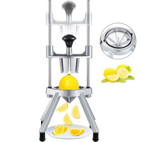 VEVOR 6-Section Commercial Easy Wedger Stainless Steel Blade Fruit Lime Slicer, Lemon Cutter for Home Bar Restaurant